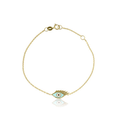 Βραχιόλι Χρυσός Κ9 Μάτι Evil Eye Bracelet