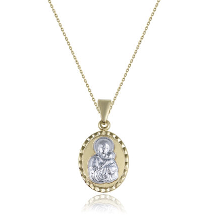 Amulets of Virgin Mary and Jesus 925° / 9K / 14K Gold