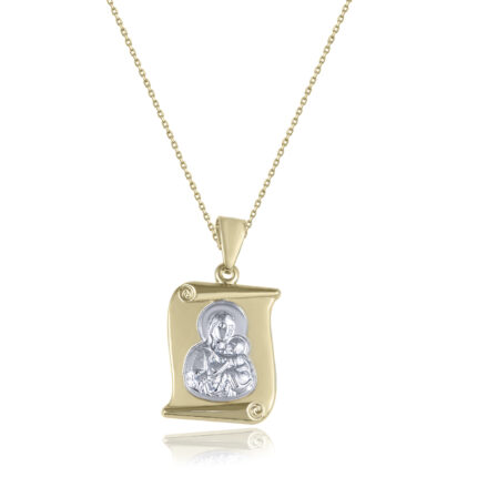 Amulets of Virgin Mary and Jesus 925° / 9K / 14K Gold