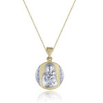 Amulets of Virgin Mary and Jesus 925° / 9K / 14K Gold