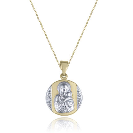 Amulets of Virgin Mary and Jesus 925° / 9K / 14K Gold