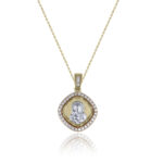 Amulets of Virgin Mary and Jesus 14K Gold