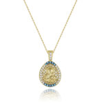 Amulets of Virgin Mary and Jesus 14K Gold