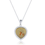 Amulets of Virgin Mary and Jesus 14K Gold