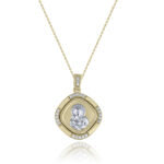 Amulets of Virgin Mary and Jesus 14K Gold