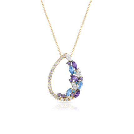 Rainbow Tear 14K Gold