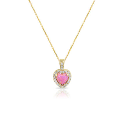 Opal Heart 14K Gold
