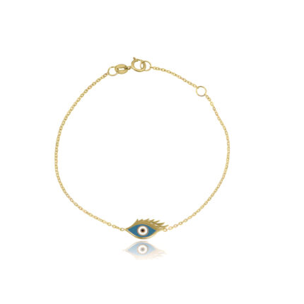 Βραχιόλι Χρυσός Κ9 Μάτι Evil Eye Bracelet